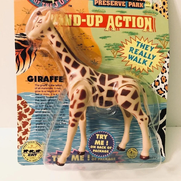 Vtg 1993 Imperial Wild Animal Giraffe Wind Up Action Toy - Picture 2 of 14